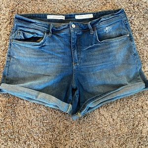 Pilcro and Letterpress size 32” Anthro shorts.